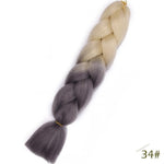 Load image into Gallery viewer, Spring sunshine 24inch Jumbo Braids Long Strands Ombre Crochet Braid Synthetic Braiding Hair Extensions
