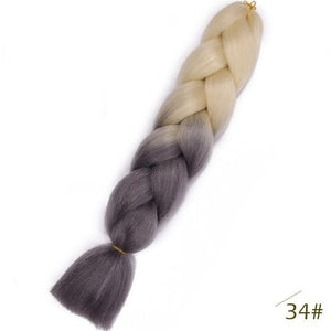 Spring sunshine 24inch Jumbo Braids Long Strands Ombre Crochet Braid Synthetic Braiding Hair Extensions