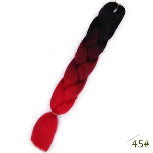 Spring sunshine 24inch Jumbo Braids Long Strands Ombre Crochet Braid Synthetic Braiding Hair Extensions