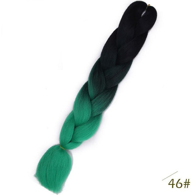 Spring sunshine 24inch Jumbo Braids Long Strands Ombre Crochet Braid Synthetic Braiding Hair Extensions