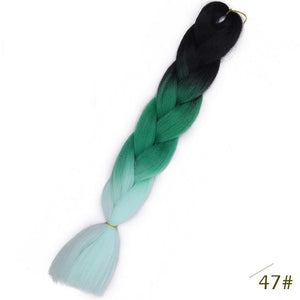 Spring sunshine 24inch Jumbo Braids Long Strands Ombre Crochet Braid Synthetic Braiding Hair Extensions
