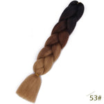 Load image into Gallery viewer, Spring sunshine 24inch Jumbo Braids Long Strands Ombre Crochet Braid Synthetic Braiding Hair Extensions
