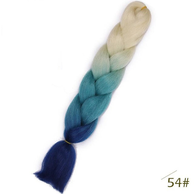 Spring sunshine 24inch Jumbo Braids Long Strands Ombre Crochet Braid Synthetic Braiding Hair Extensions