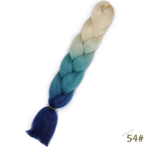 Spring sunshine 24inch Jumbo Braids Long Strands Ombre Crochet Braid Synthetic Braiding Hair Extensions