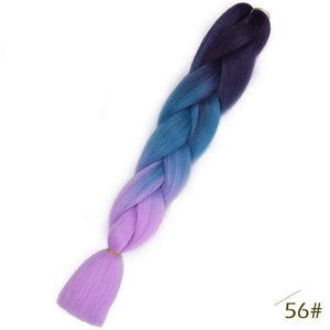 Spring sunshine 24inch Jumbo Braids Long Strands Ombre Crochet Braid Synthetic Braiding Hair Extensions
