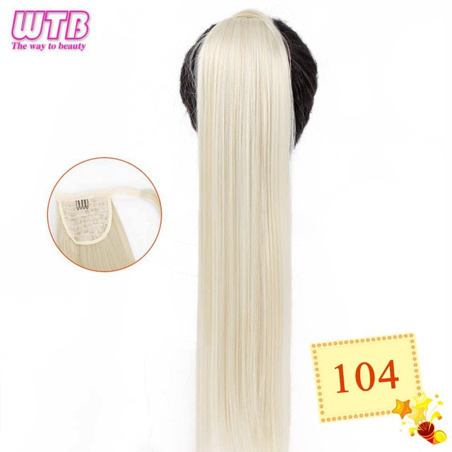 WTB 22" Long Wavy Wrap Around Clip In Ponytail Hair Extension