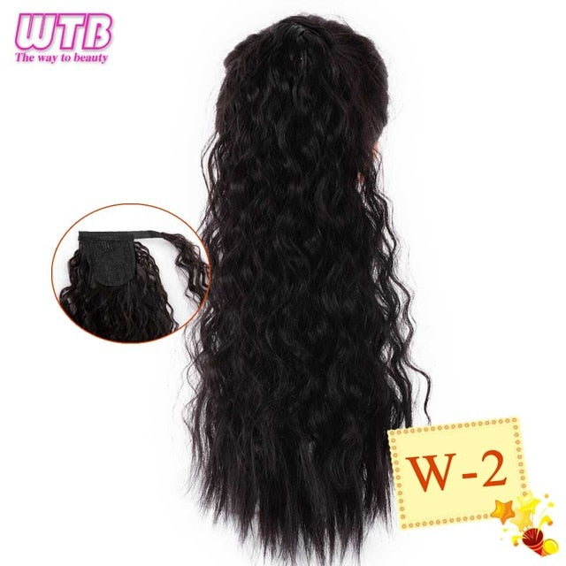 WTB 22" Long Wavy Wrap Around Clip In Ponytail Hair Extension