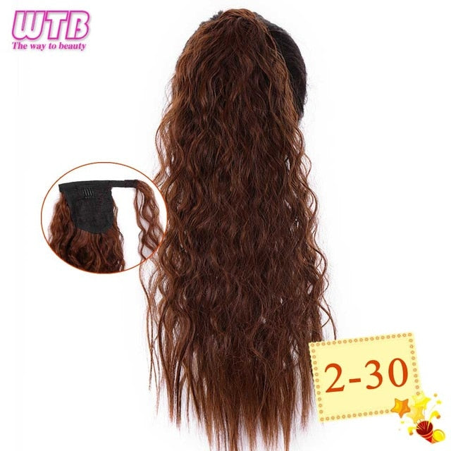 WTB 22" Long Wavy Wrap Around Clip In Ponytail Hair Extension