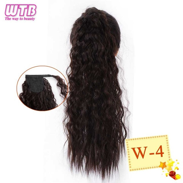 WTB 22" Long Wavy Wrap Around Clip In Ponytail Hair Extension