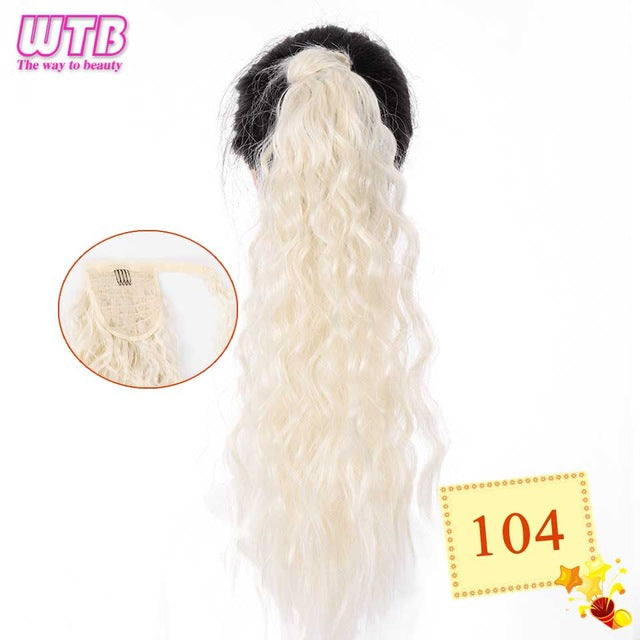 WTB 22" Long Wavy Wrap Around Clip In Ponytail Hair Extension