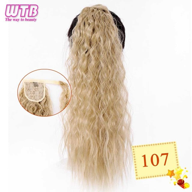 WTB 22" Long Wavy Wrap Around Clip In Ponytail Hair Extension