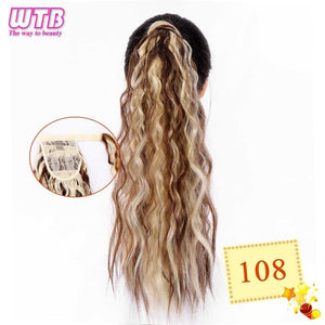 WTB 22" Long Wavy Wrap Around Clip In Ponytail Hair Extension