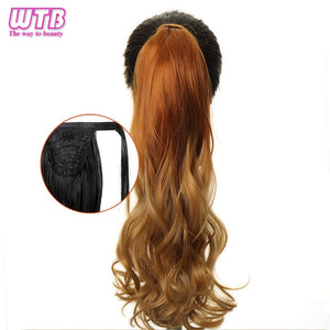 WTB 22" Long Wavy Wrap Around Clip In Ponytail Hair Extension