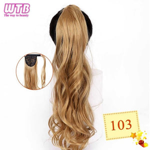 WTB 22" Long Wavy Wrap Around Clip In Ponytail Hair Extension