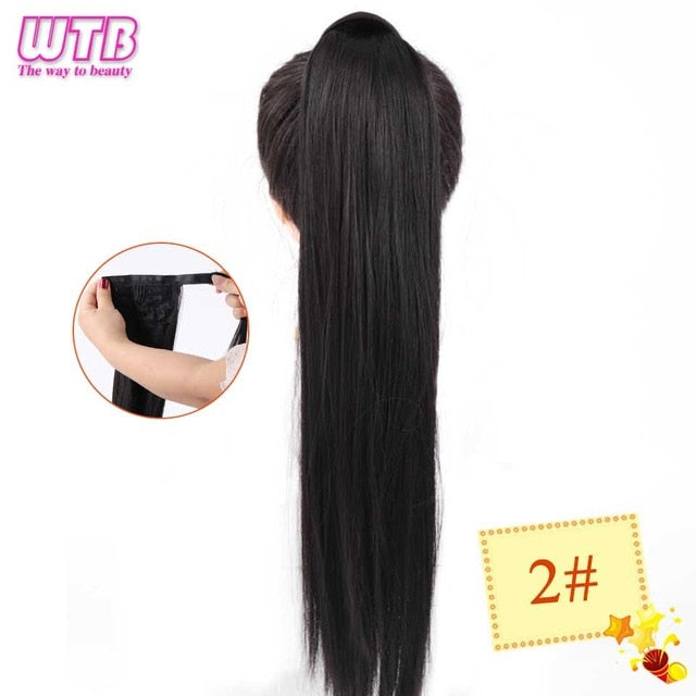 WTB 22" Long Wavy Wrap Around Clip In Ponytail Hair Extension