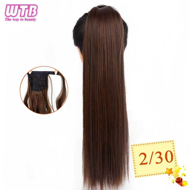 WTB 22" Long Wavy Wrap Around Clip In Ponytail Hair Extension