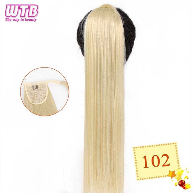 WTB 22" Long Wavy Wrap Around Clip In Ponytail Hair Extension