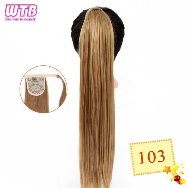 WTB 22" Long Wavy Wrap Around Clip In Ponytail Hair Extension