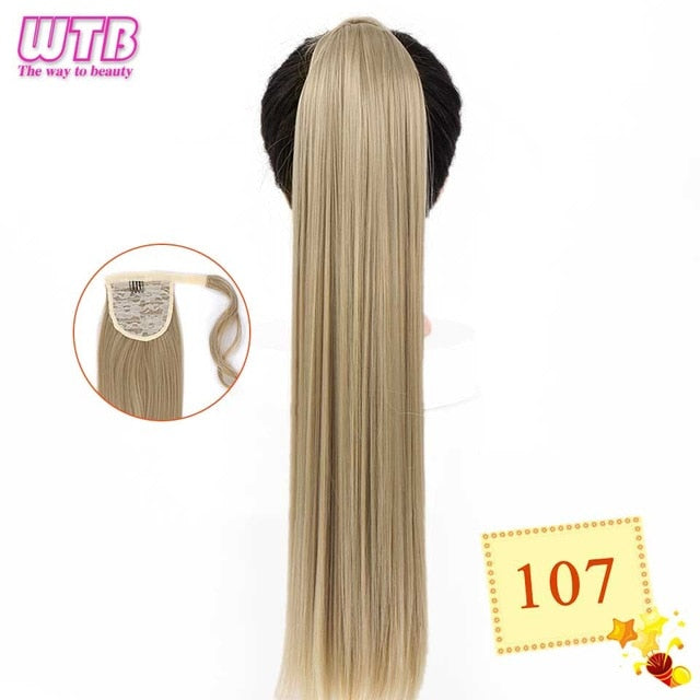 WTB 22" Long Wavy Wrap Around Clip In Ponytail Hair Extension