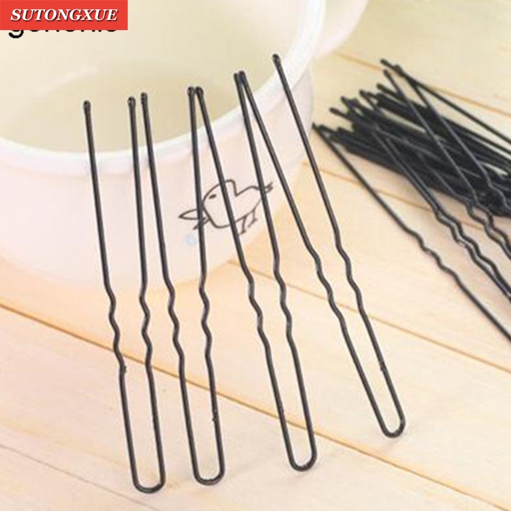 50pcs 6CM Hair Waved U-shaped Bobby Pin Barrette Salon Grip Clip