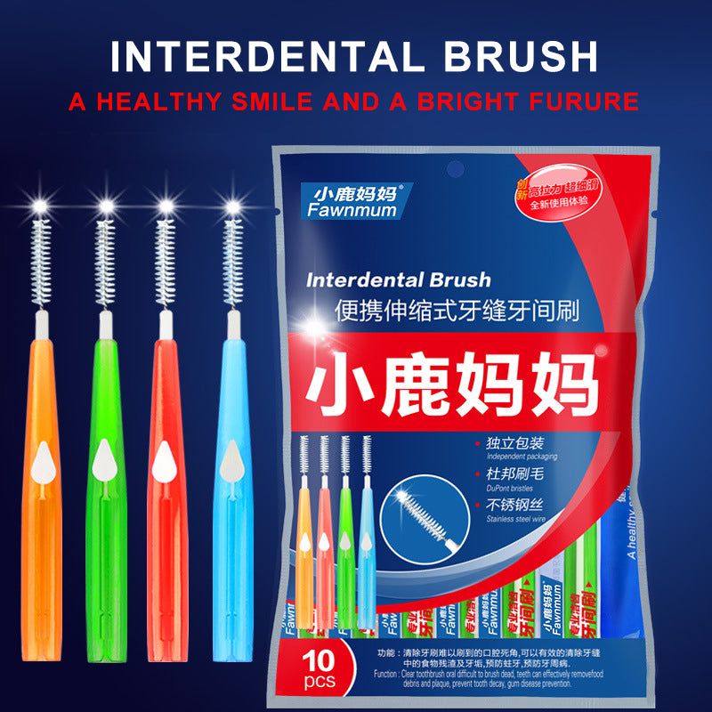 10pcs Adults Interdental Brush -Cleaning Brushes Teeth Care